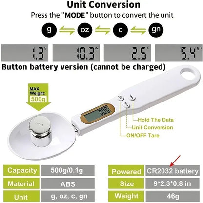 Electronic Measuring Spoon Food Scale