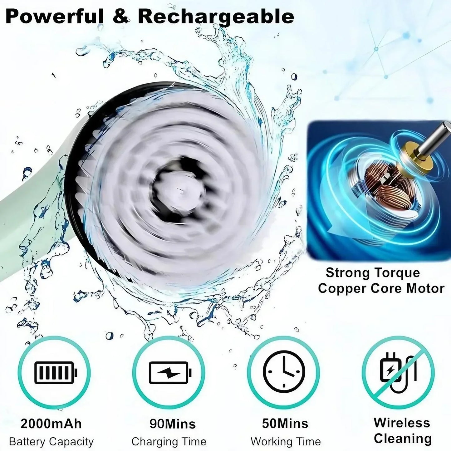 Rechargeable Electric Cleaning Scrubber
