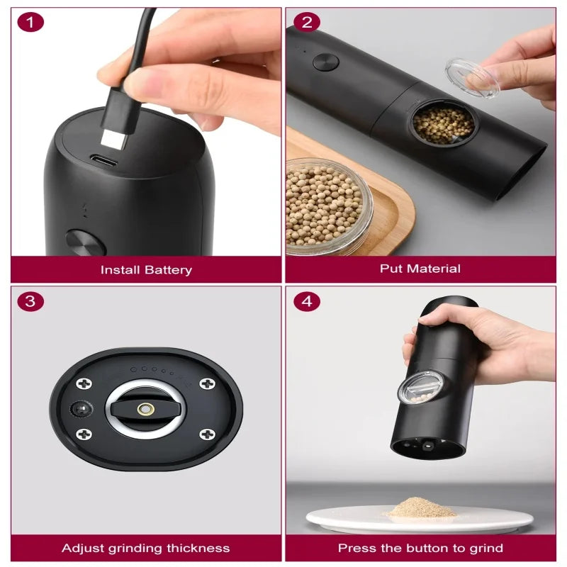 Adjustable Electric Salt Pepper Grinders