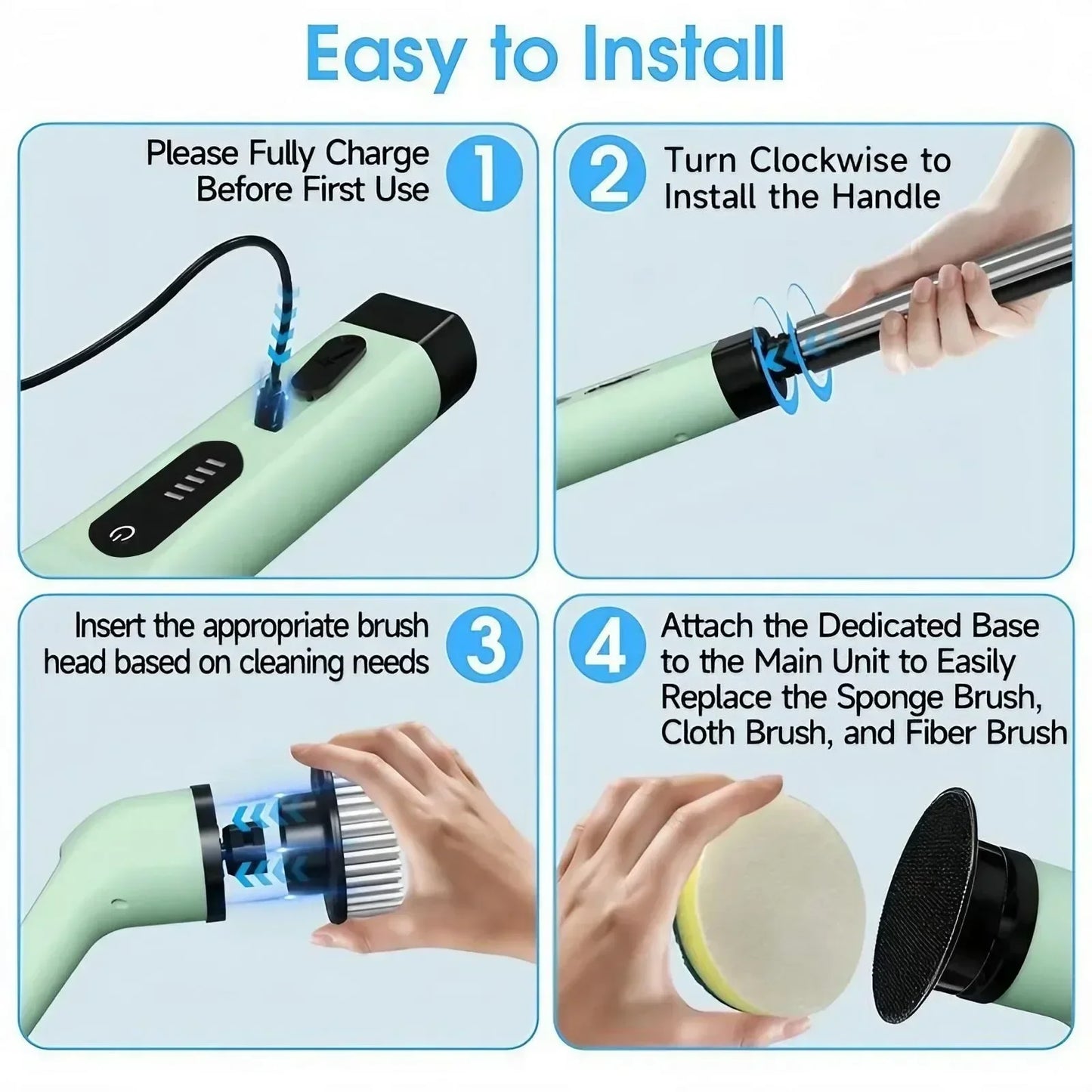 Rechargeable Electric Cleaning Scrubber